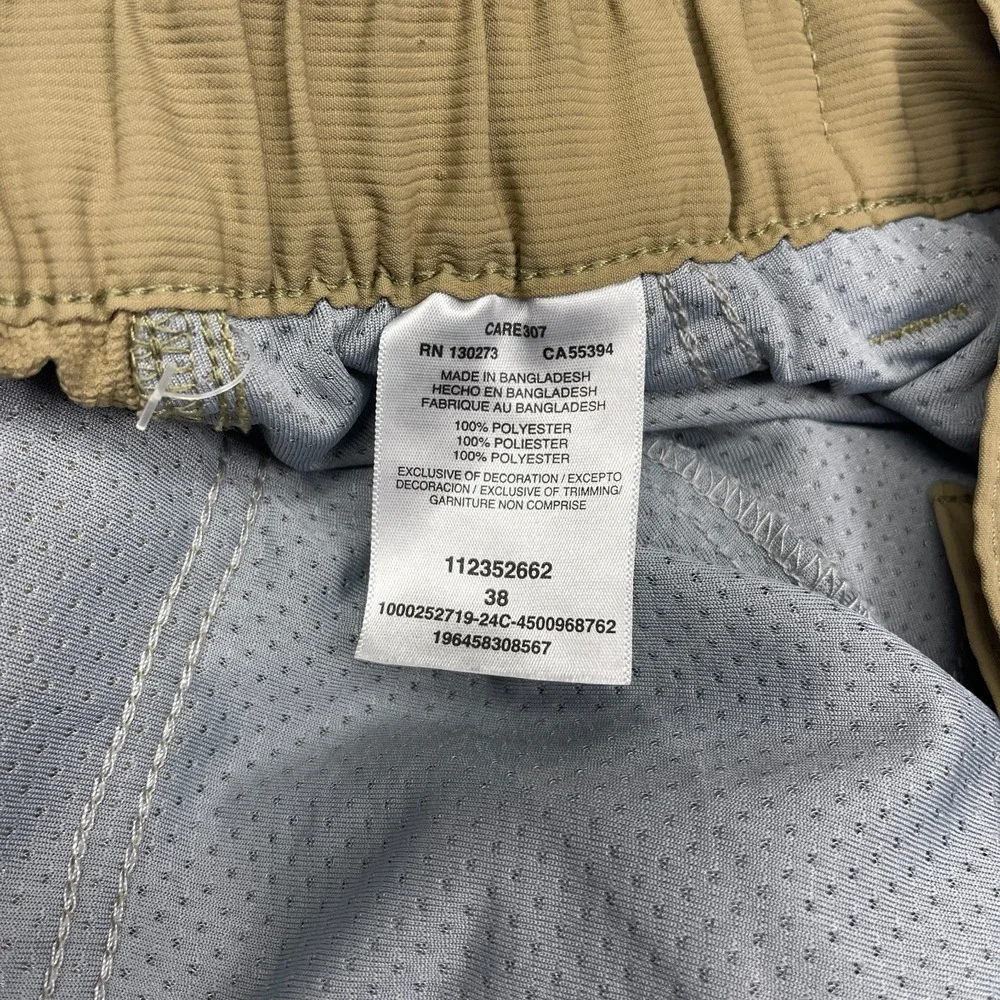 Wrangler Utility Shorts Mens 38 Khaki Outdoor Performance Side Elastic Waist‎